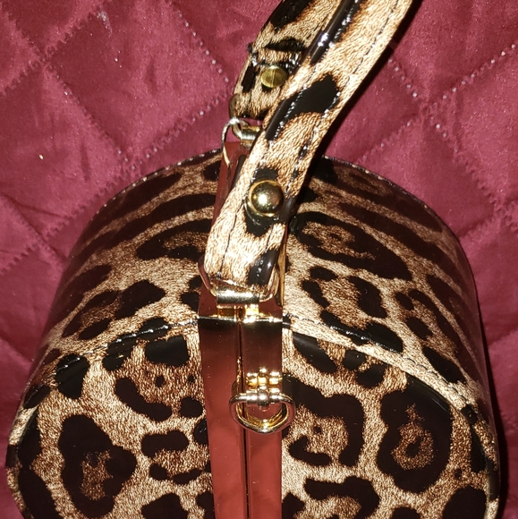 Leopard print top handle bag - Picture 1 of 3